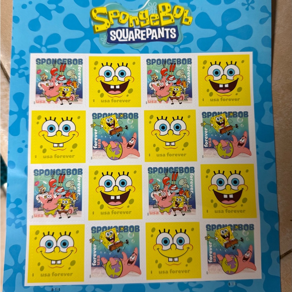 SpongeBob SquarePants USPS Collectible Sheet